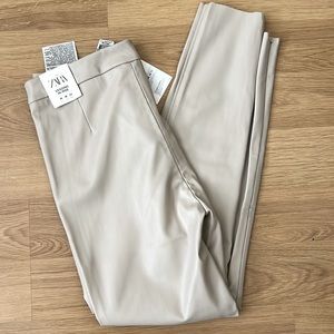 NWT Zara faux leather leggins
